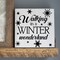 Walking in a Winter Wonderland Embossing 12 x 12 Stencil | FS082 by Designer Stencils | Word & Phrase Stencils | Reusable Stencils for Painting on Wood, Wall, Tile, Canvas, Paper, Fabric, Furniture, Floor | Stencil for Home Makeover
